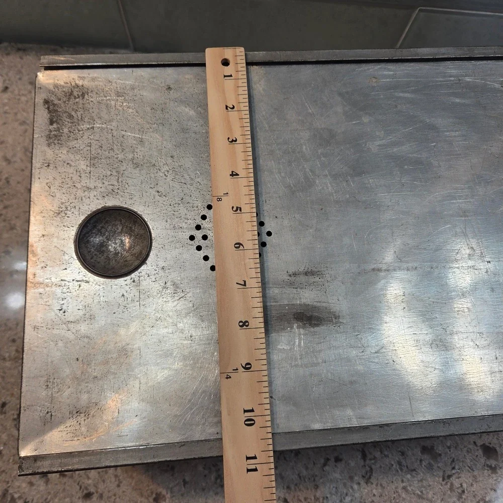 Vintage Galvanized Metal Bread Box Rustic Farmhouse Sliding Lid Kitchen Storage